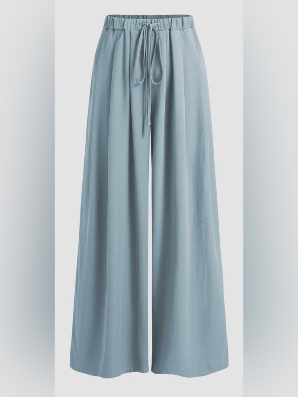 Cider Relaxed Wide-Leg Pants in Dusty Blue